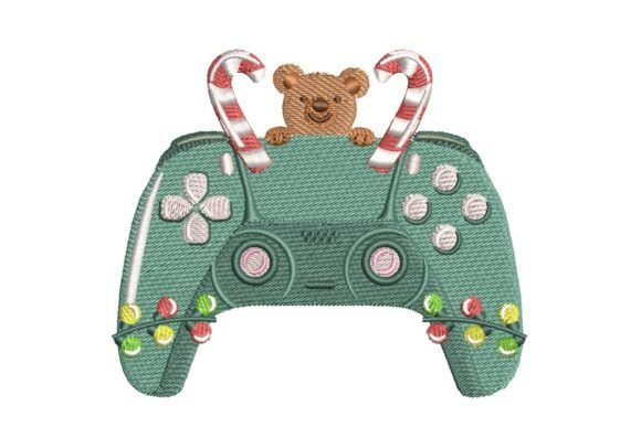 Charming Christmas Gamer Controller with Teddy