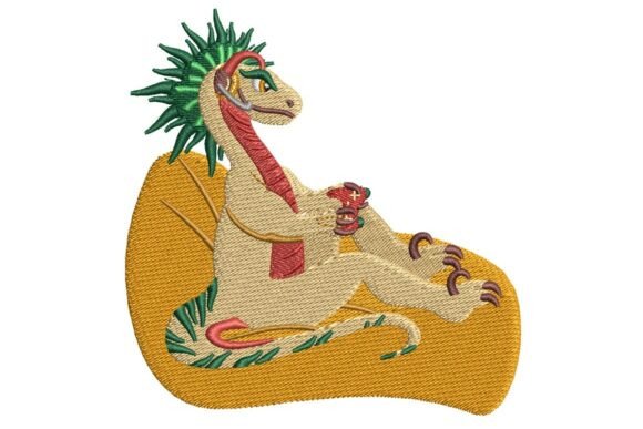 Chilled Gamer Velociraptor: A Playful Prehistoric Design