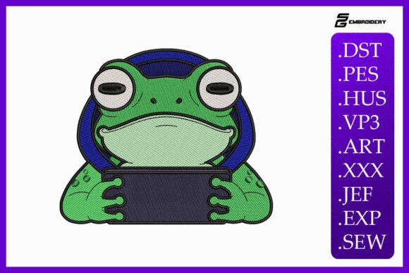 Cute and Playful: Gamer Frog Kawaii Animal