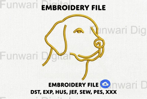 Elegant Golden Dog Profile for Premium Sweatshirts