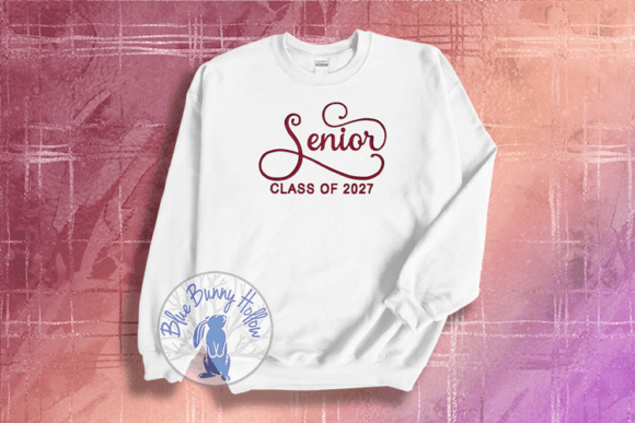 Elegant Senior Class 2027 Embroidery Design