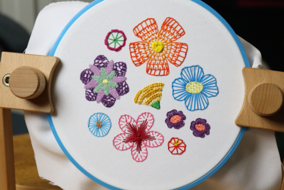 Embroidered Florals: A Blanket Stitch Delight