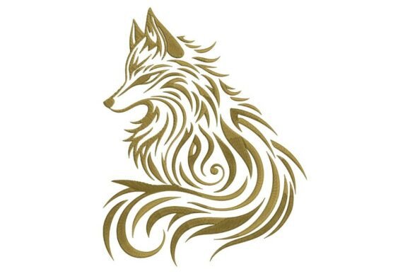 Golden Spirit of the Wild: A Seasonal Embroidery Gem