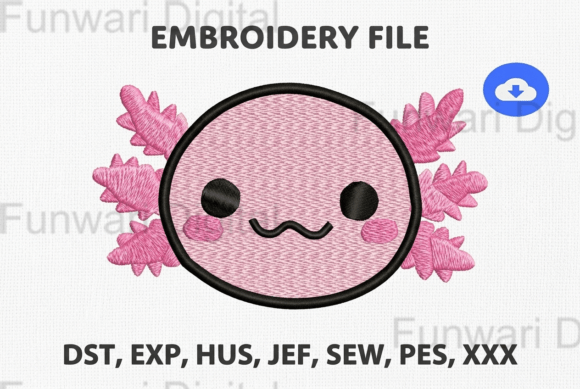 Kawaii Axolotl Face for Boutique Apparel