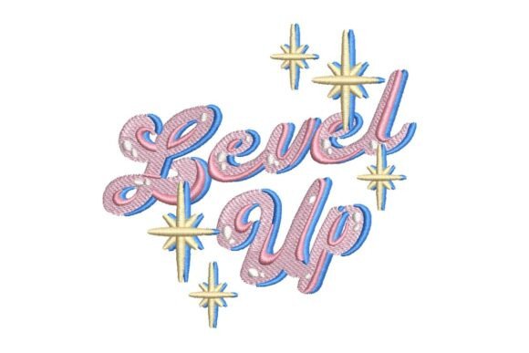 Level Up Retro Design: A Playful Embroidery Choice