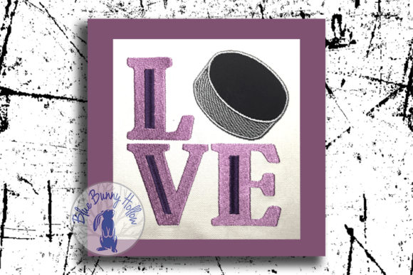 Love Hockey: A Stylish Embroidery Design for Ice Enthusiasts