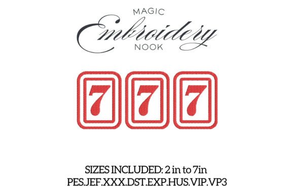 Lucky Girl 777: A Bold and Fun Embroidery Design