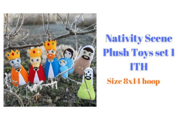 Nativity Scene Plush Toys Set 1 ITH 8x14