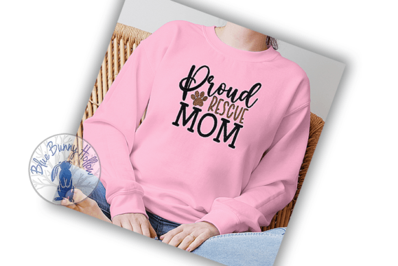 Proud Rescue Mom: A Heartwarming Embroidery Design