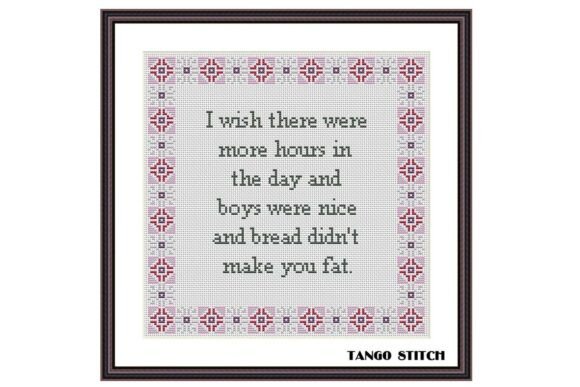 Review: I Wish Funny Quote Cross Stitch Pattern