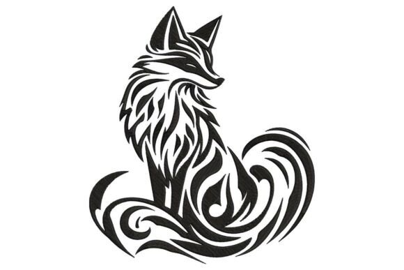 Spirit of the Wild Fox: A Bold and Mystical Embroidery