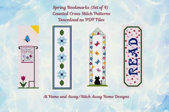 Spring Cross Stitch Bookmarks: A Charming Gift Set