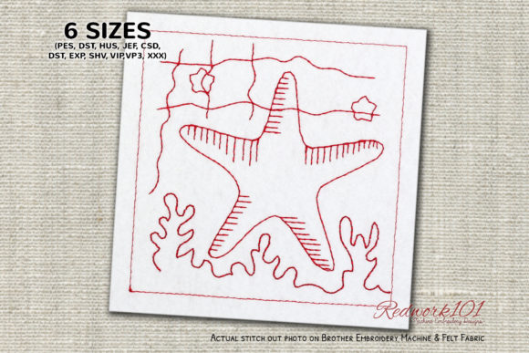 Starfish in Water: A Fresh, Underwater Embroidery Design