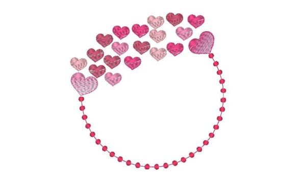 Wreath with Hearts: A Versatile Embroidery Design